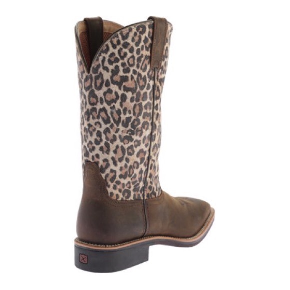 Twisted X Women Leopard Square Toe Cowgirl Boot - Picture 2 of 3